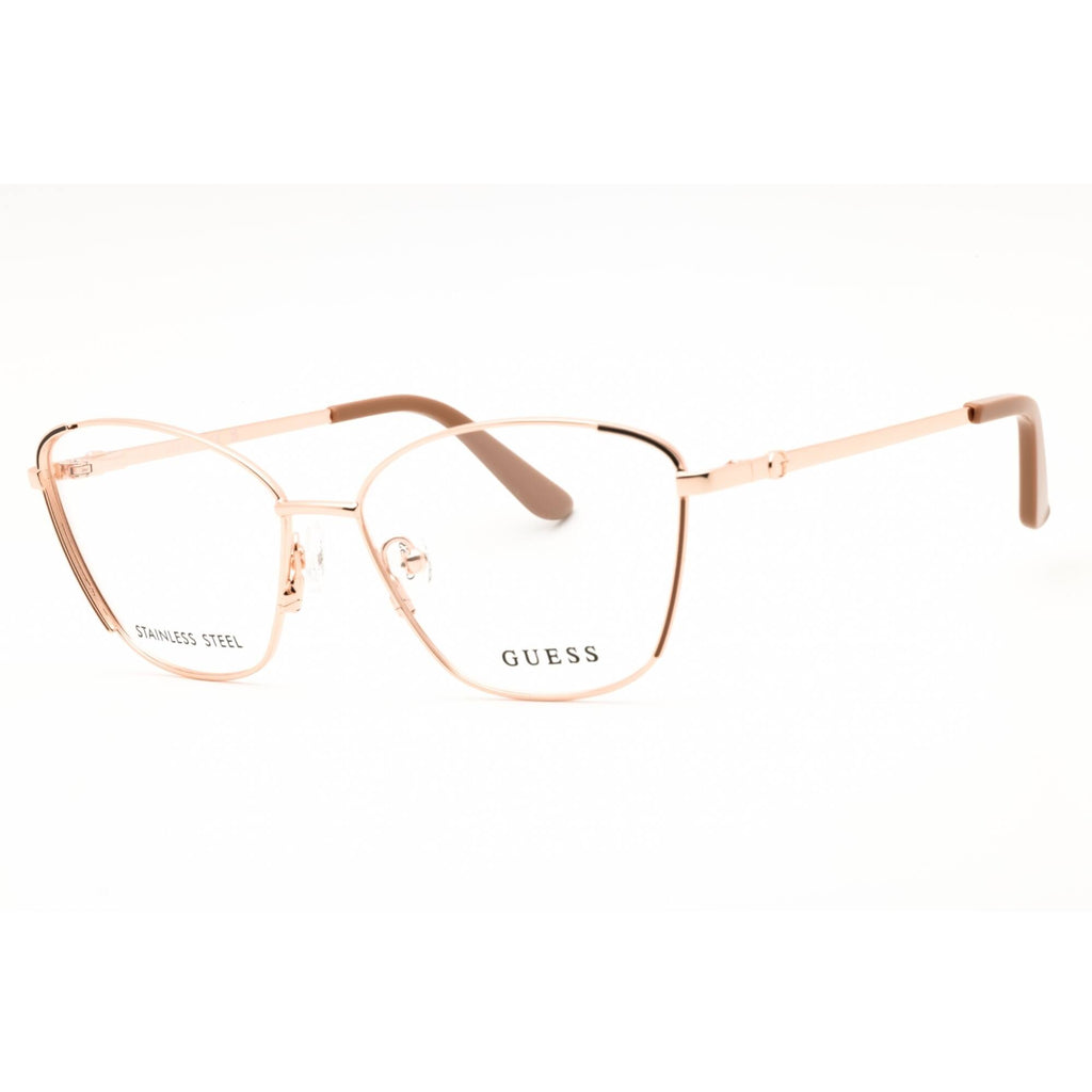 Guess Women's Eyeglasses - Cat Eye Shape Beige Full Rim Frame, 54mm | GU50224 059