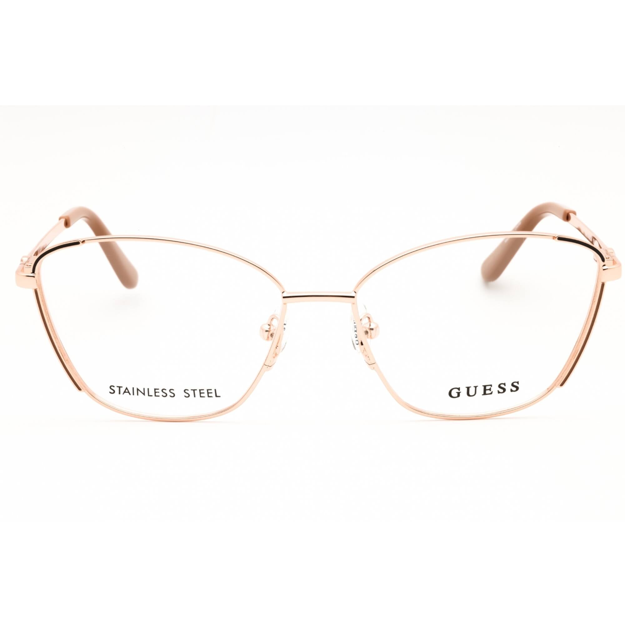Guess Women's Eyeglasses - Cat Eye Shape Beige Full Rim Frame, 54mm | GU50224 059