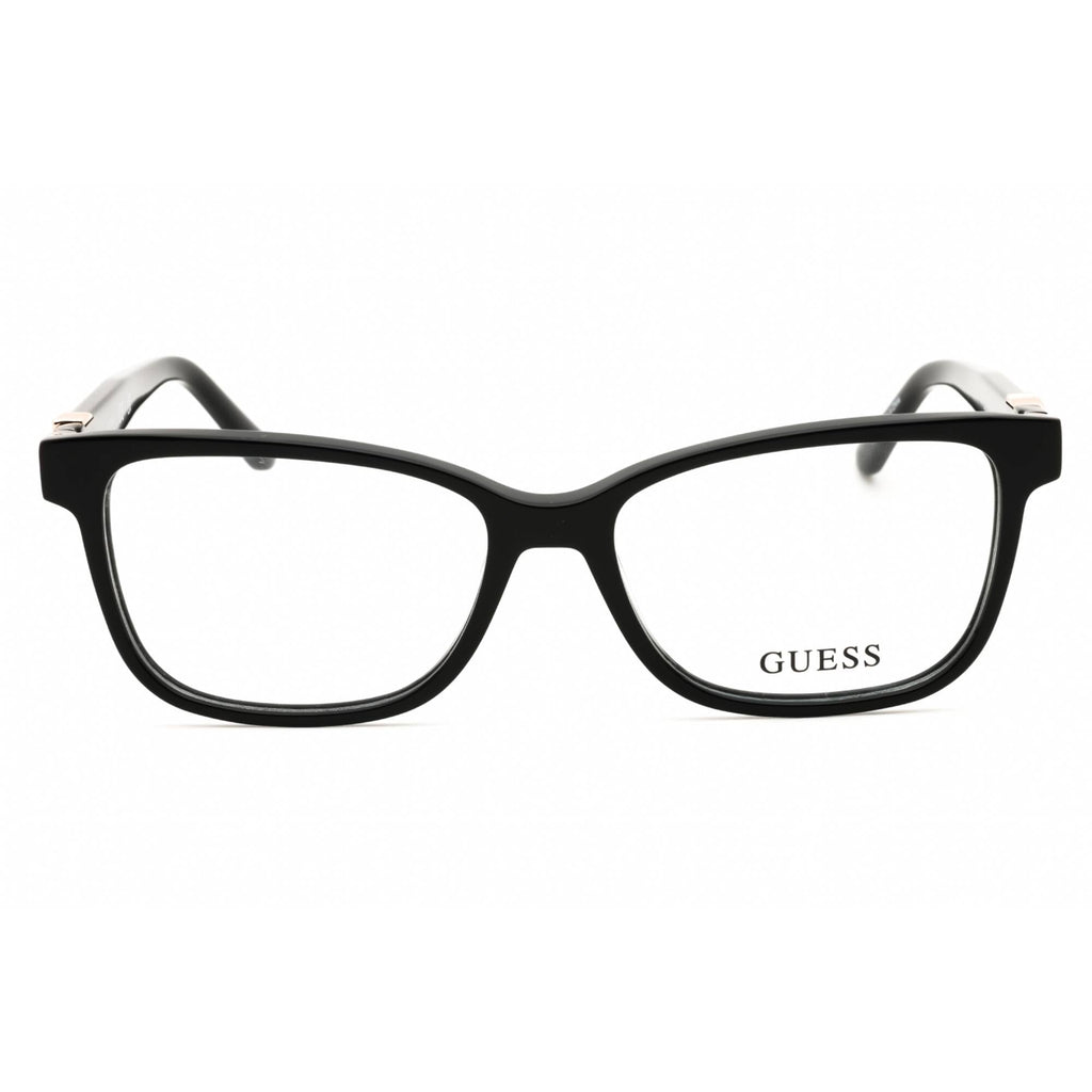 Guess Women's Eyeglasses - Rectangular Shape Shiny Black Acetate Frame | GU50227 001