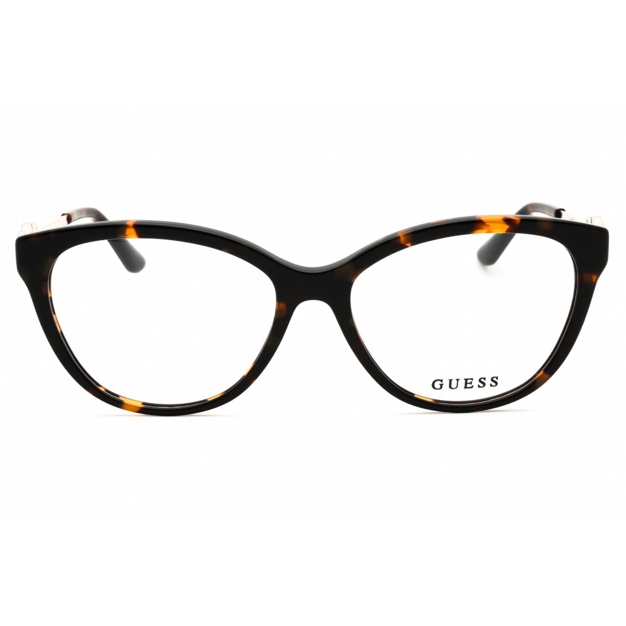 Guess Women's Eyeglasses - Dark Havana Acetate Full Rim Cat Eye Frame | GU50230 052