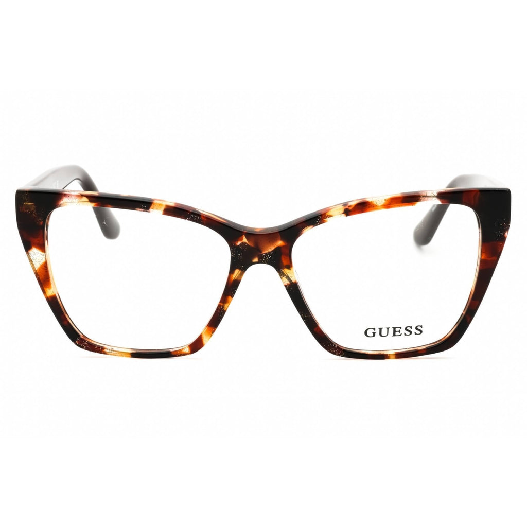 Guess Women's Eyeglasses - Dark Havana Acetate Full Rim Cat Eye Frame | GU50235 052