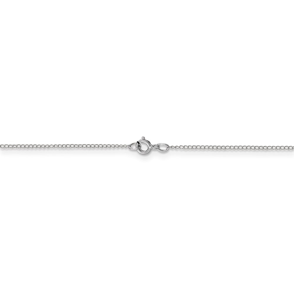 14k White Gold Carded Curb Chain | 8CW