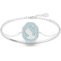 Swarovski Women's Bangle Bracelet - Signum Swan Blue Crystal Rhodium Plated | 5628552