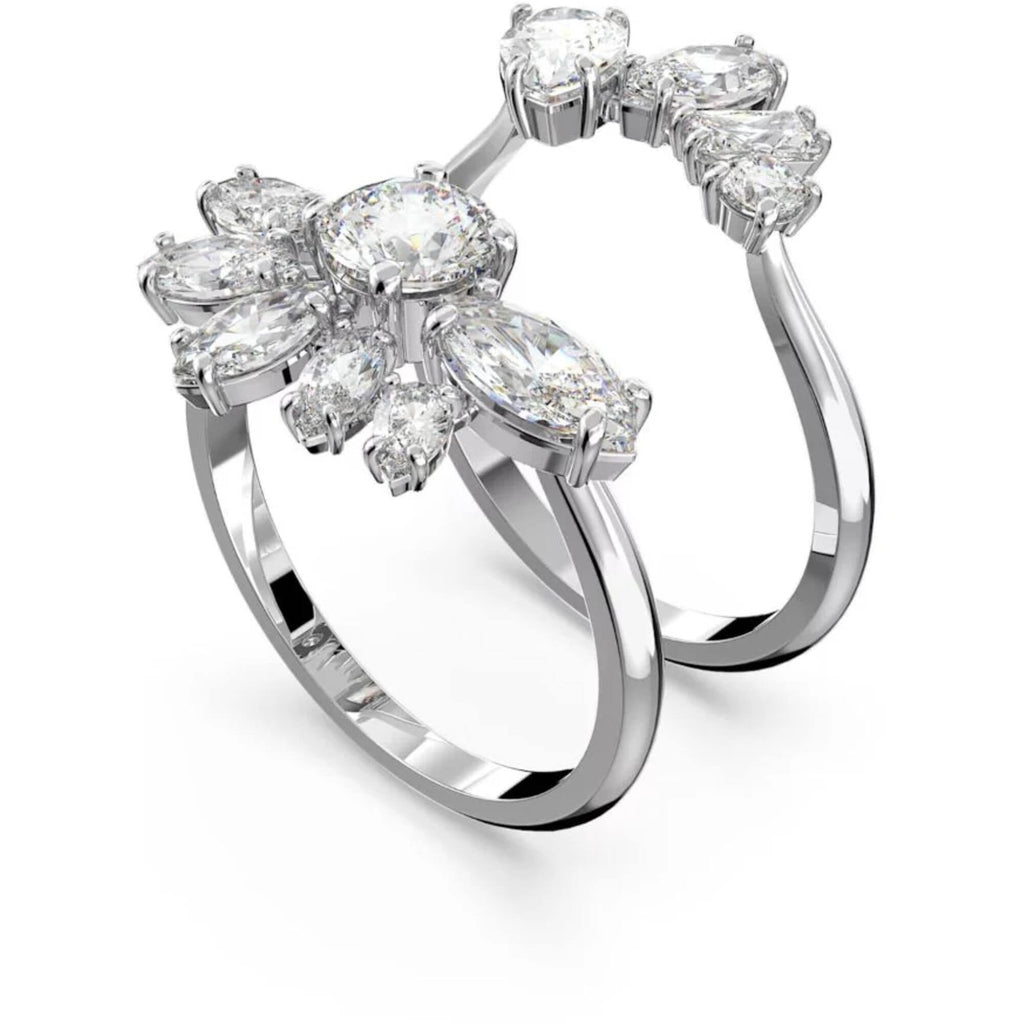 Swarovski Women's Ring - Gema Rhodium Plated with Clear Stones Cocktail | 5644661