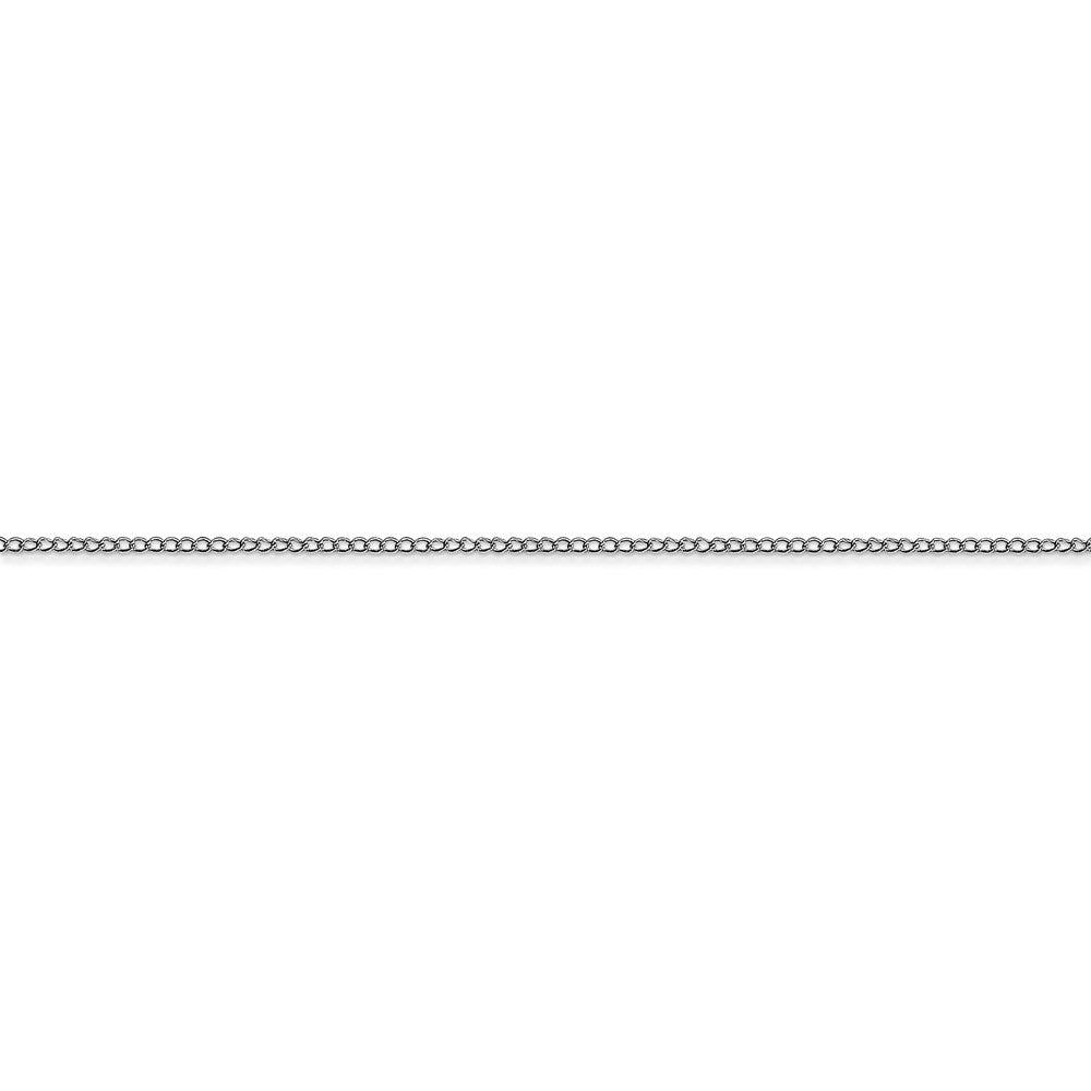 14k White Gold Carded Curb Chain | 8CW
