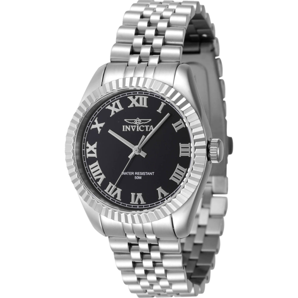 Invicta Women's Watch - Specialty Black Dial Silver Steel Bracelet Quartz | 47408