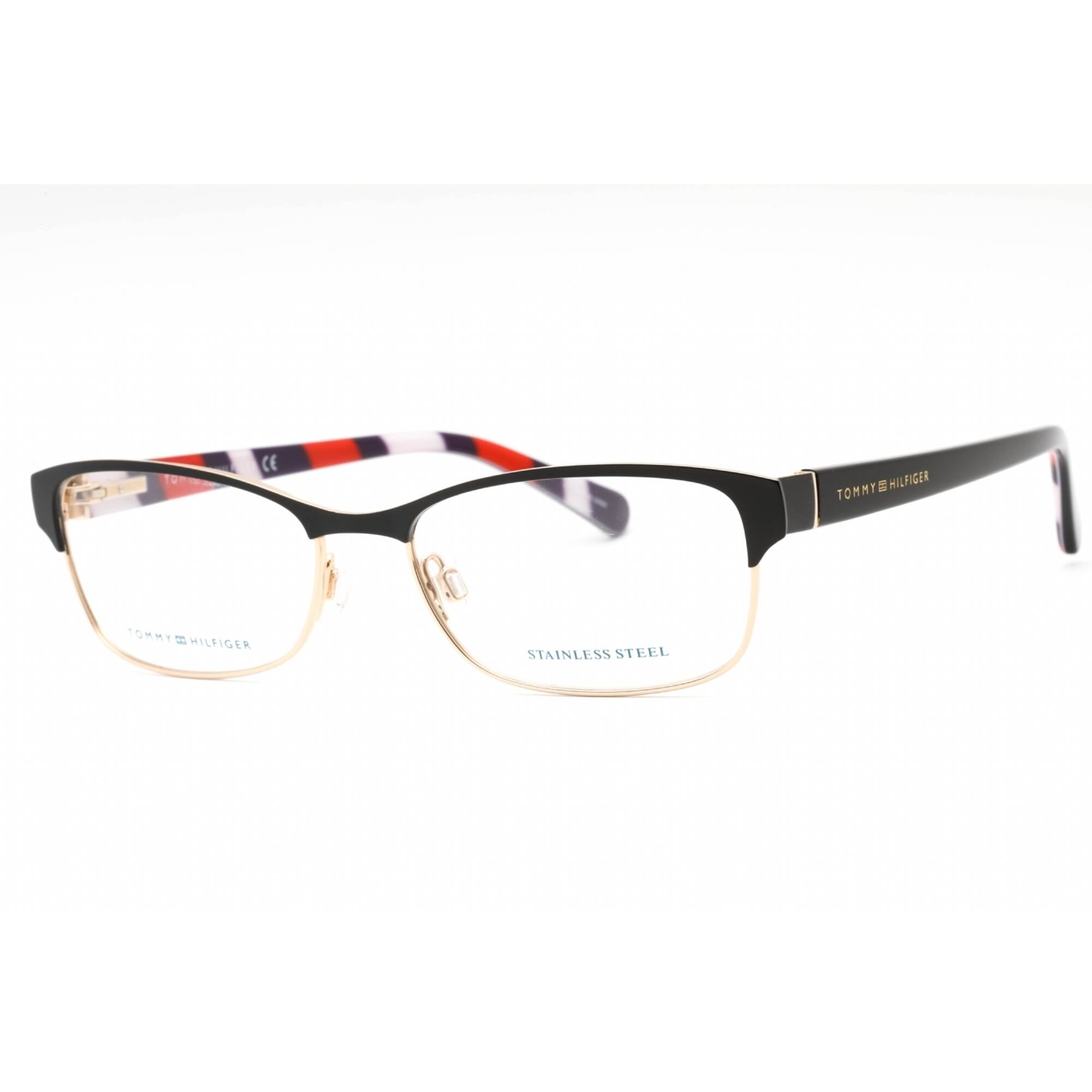 Tommy Hilfiger Women's Eyeglasses - Black Gold Rectangular Frame | TH 1684 02M2 00