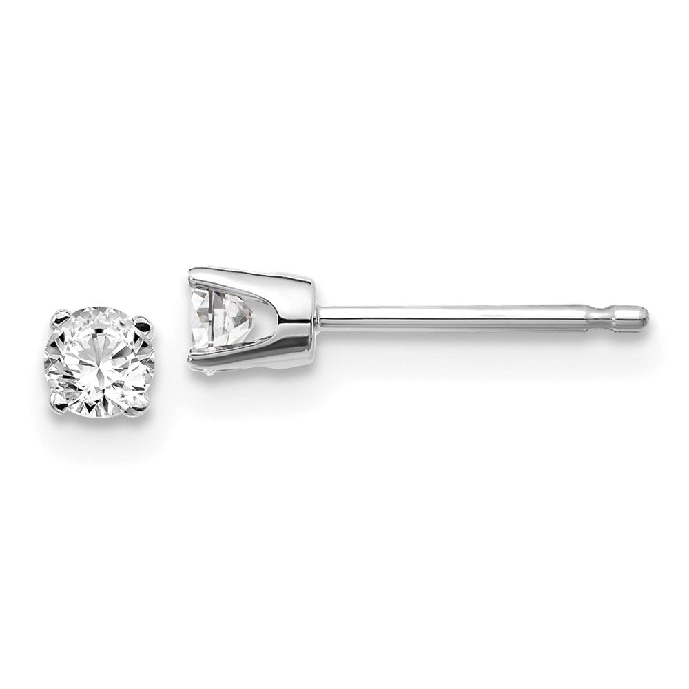 14kw .20ct I2 K-L Diamond Stud Push-on Post Earrings