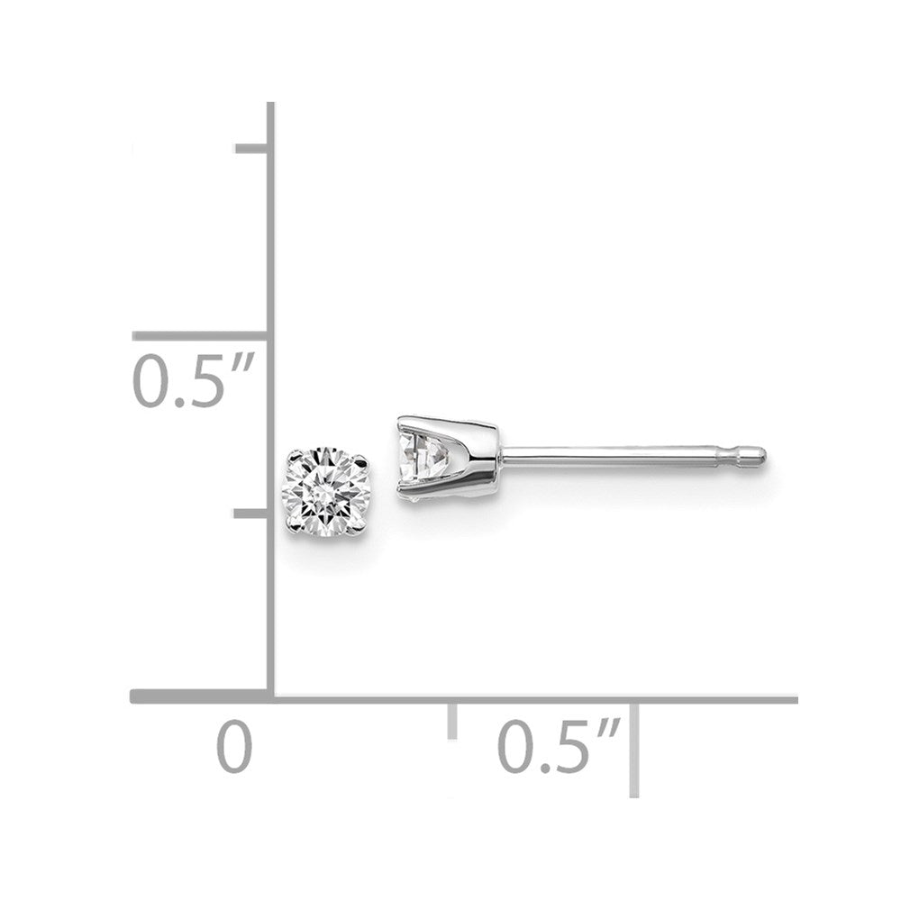 14kw .20ct I2 K-L Diamond Stud Push-on Post Earrings