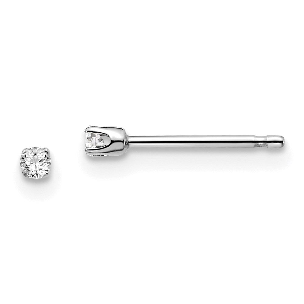14kw .05ct I2 K-L Diamond Stud Push-on Post Earrings