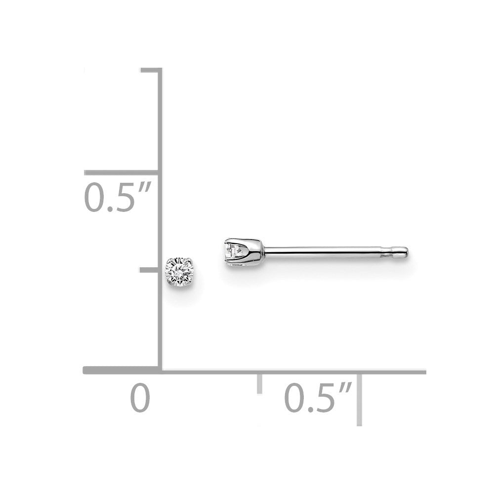 14kw .05ct I2 K-L Diamond Stud Push-on Post Earrings