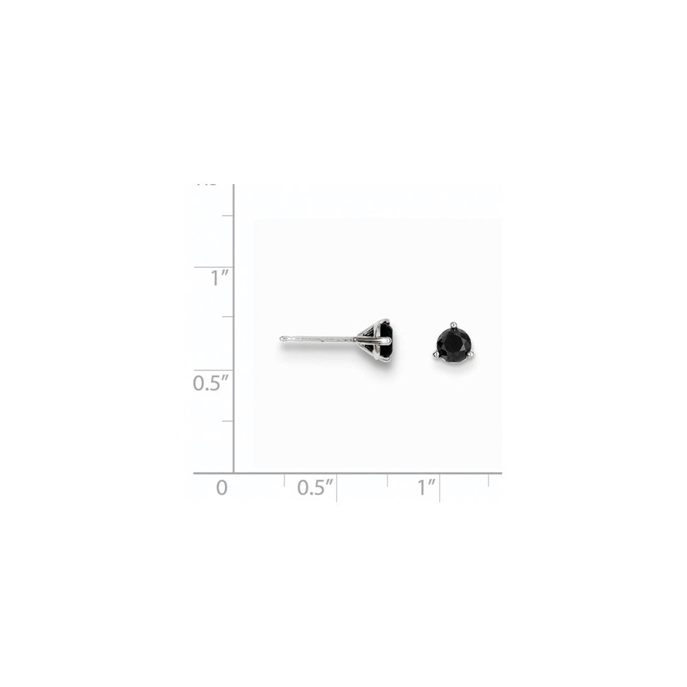 14k .75ct Black Diamond Stud Earrings