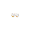 14k 9mm Cubic Zirconia Earrings