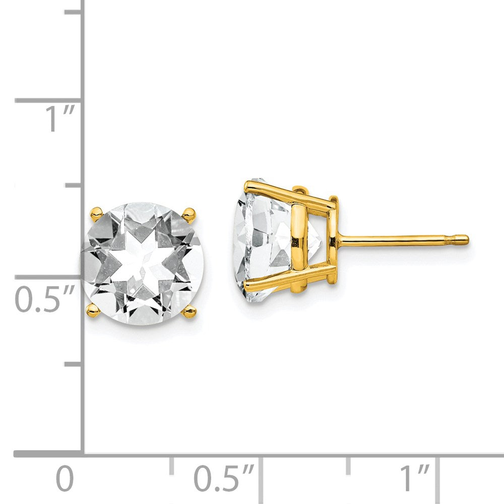 14k 9mm Cubic Zirconia Earrings