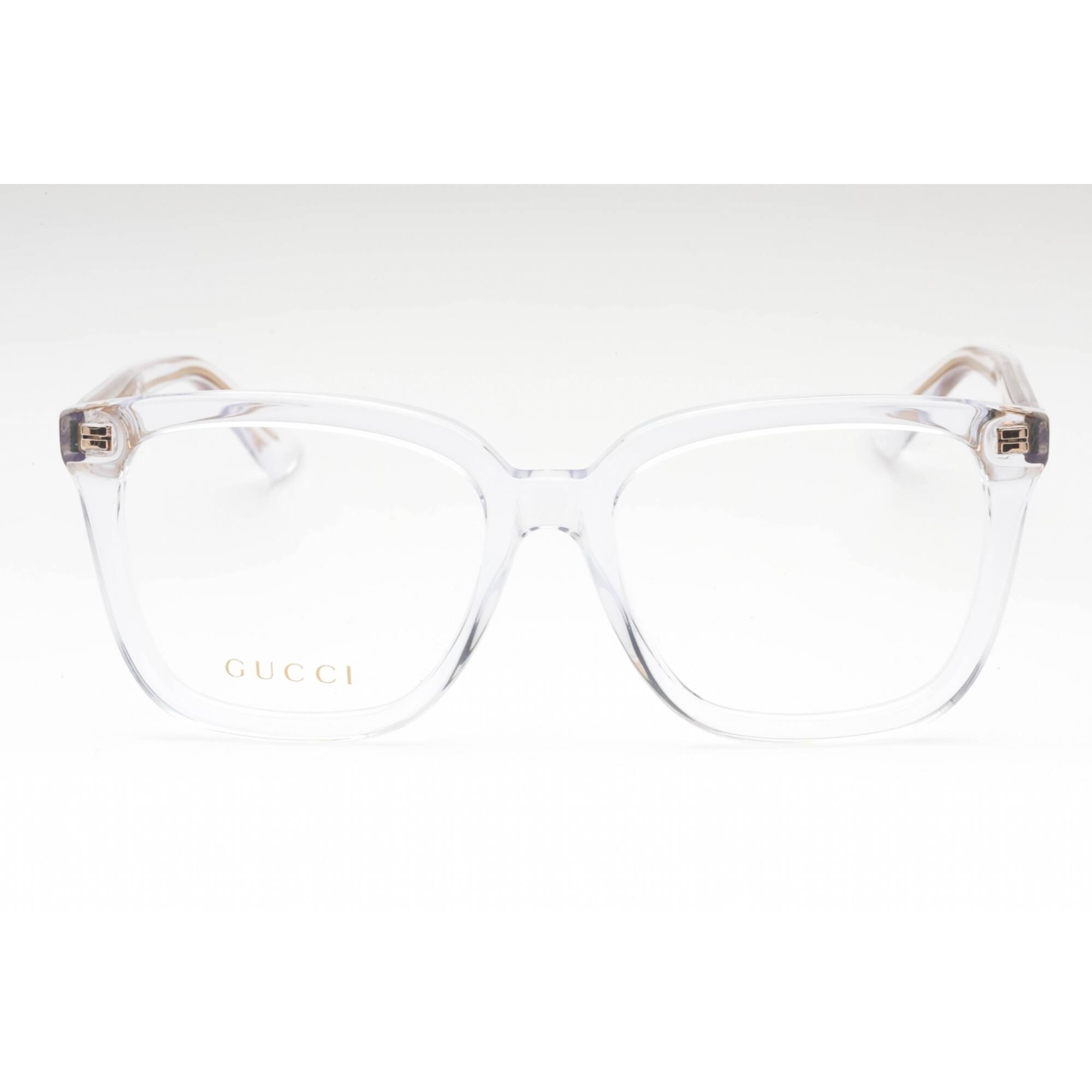 Gucci Women's Eyeglasses - Crystal Plastic Square Shape Full Rim Frame | GG1319O 003