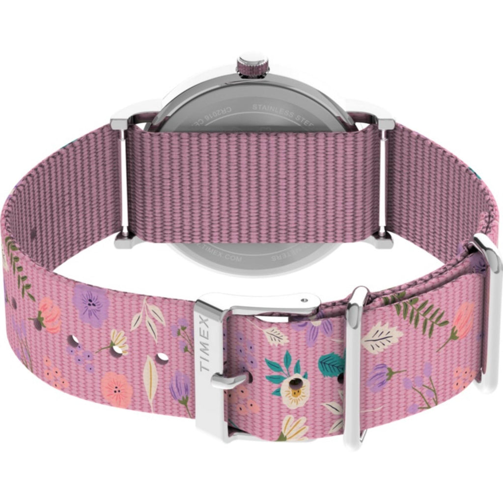 Timex Women's Watch - Weekender X Peanuts In Bloom Pink Fabric Strap | TW2V77800GP