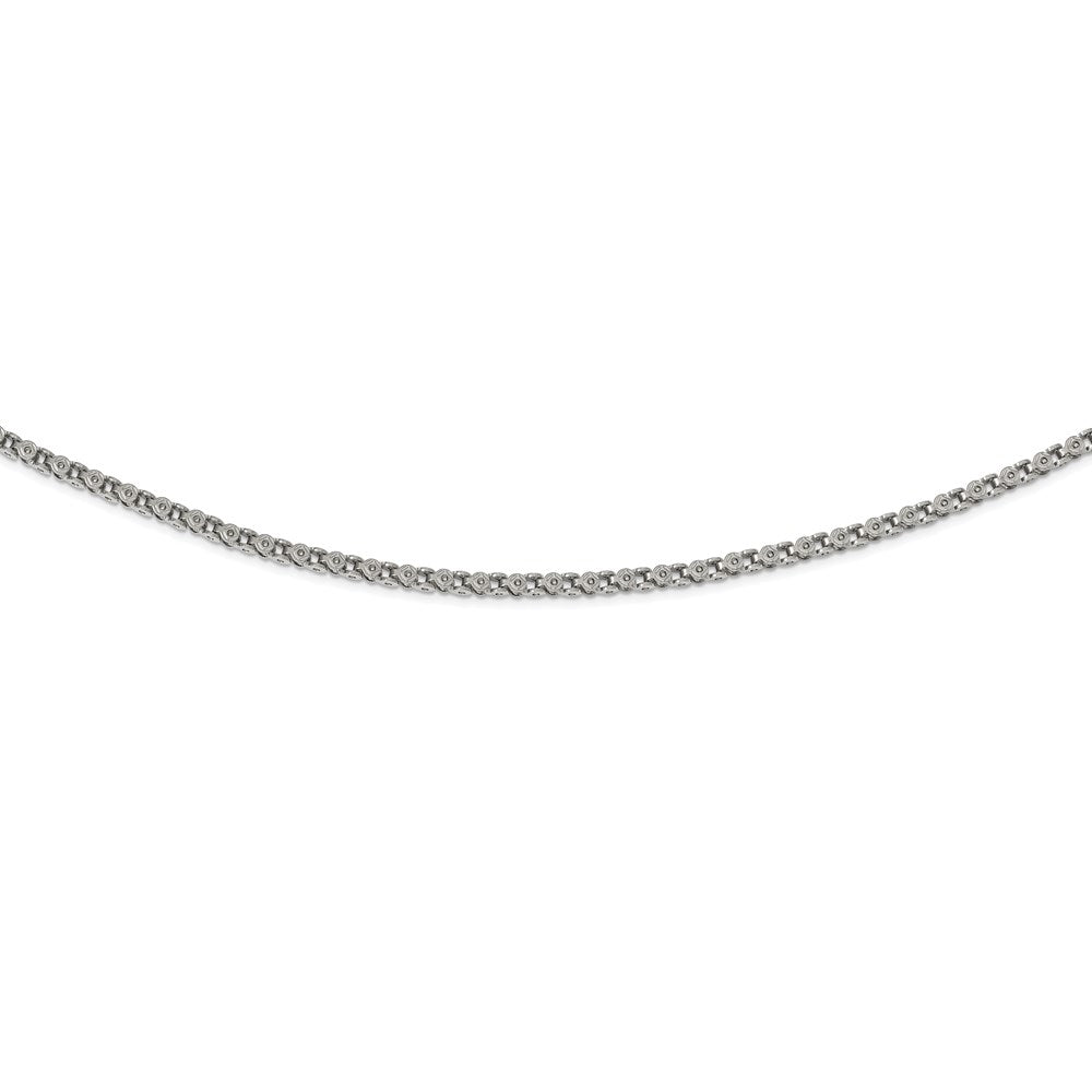 Stainless Steel Polished Fancy Circle Link 18in Chain