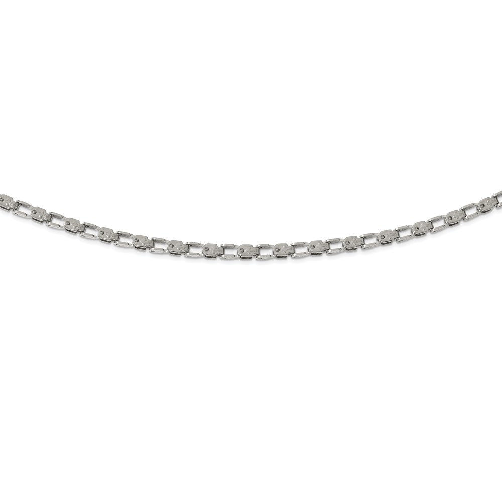 Stainless Steel Polished Fancy Link 24in Chain