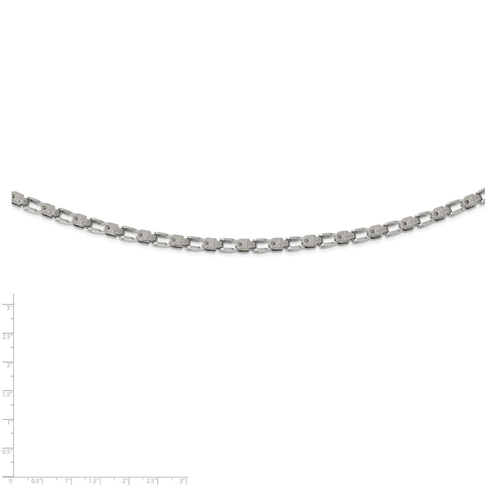 Stainless Steel Polished Fancy Link 24in Chain