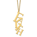 Stainless Steel Polished Yellow IP-plated FAITH w/2in ext 16in Necklace