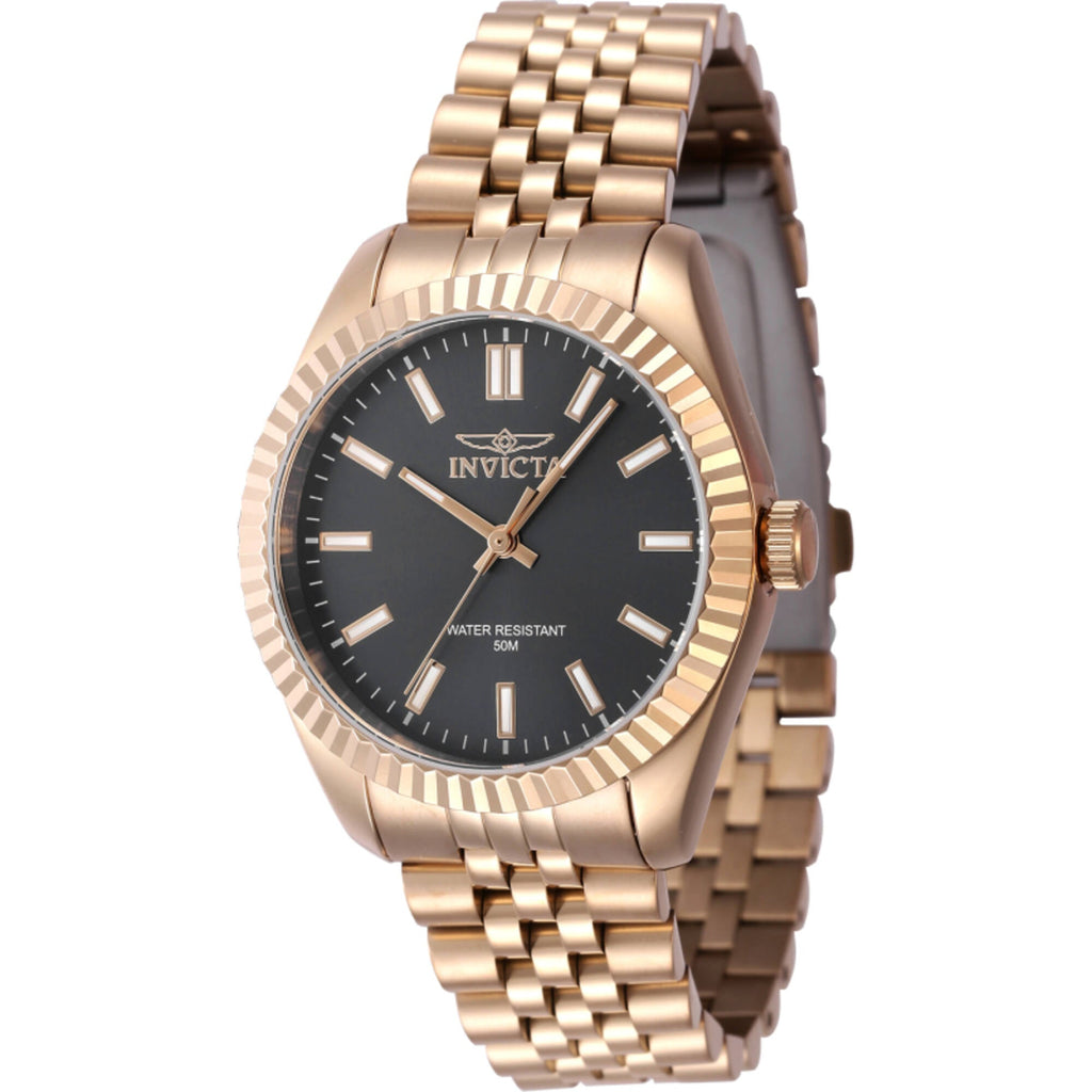 Invicta Women's Watch - Specialty Quartz Black Dial Rose Gold Tone Bracelet | 47508