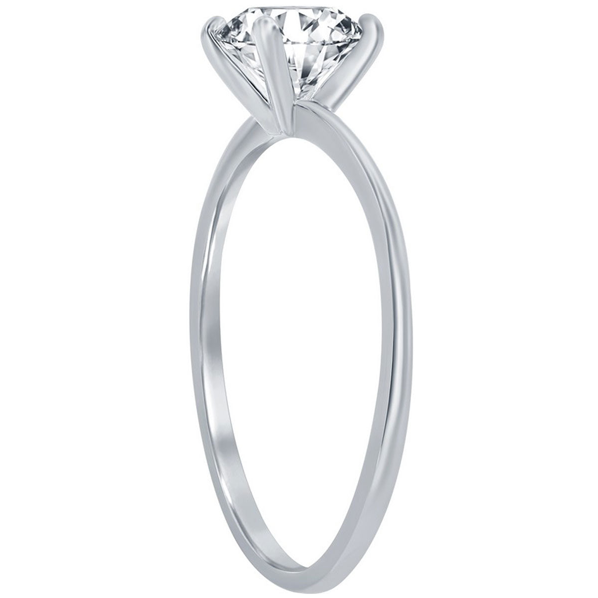 Classic Women's 6mm Solitaire CZ 4-prong Ring - W-2786