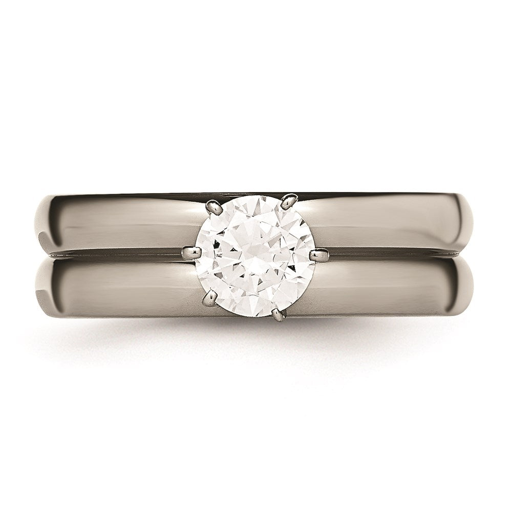 Titanium CZ Ring | TB373