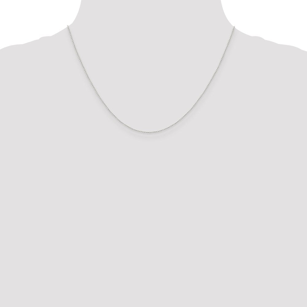 14k White Gold Carded Curb Chain | 6CW
