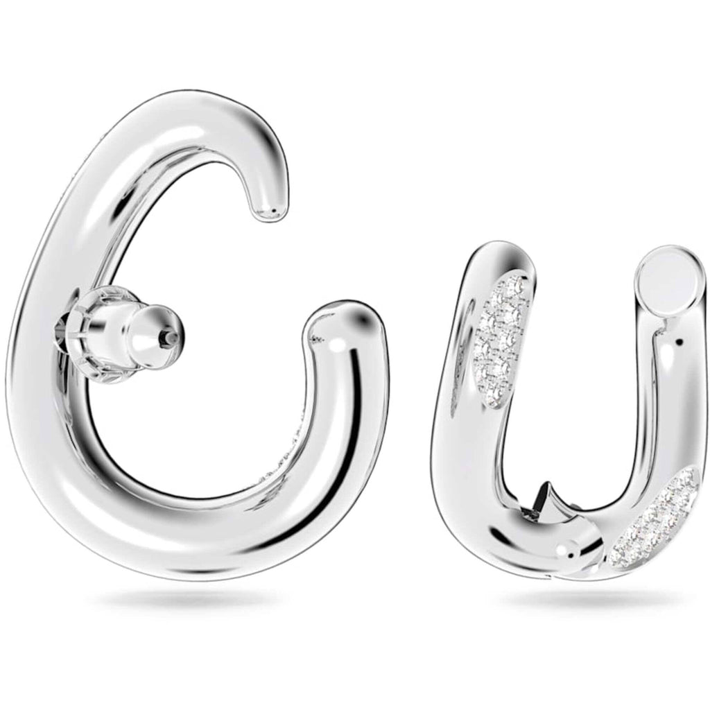 Swarovski Women's Ear Cuff - Dextera Rhodium Plated Asymmetrical, Set of 2 | 5618303