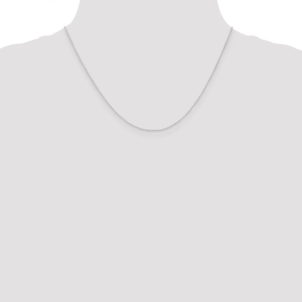 14k White Gold Carded Curb Chain | 8CW