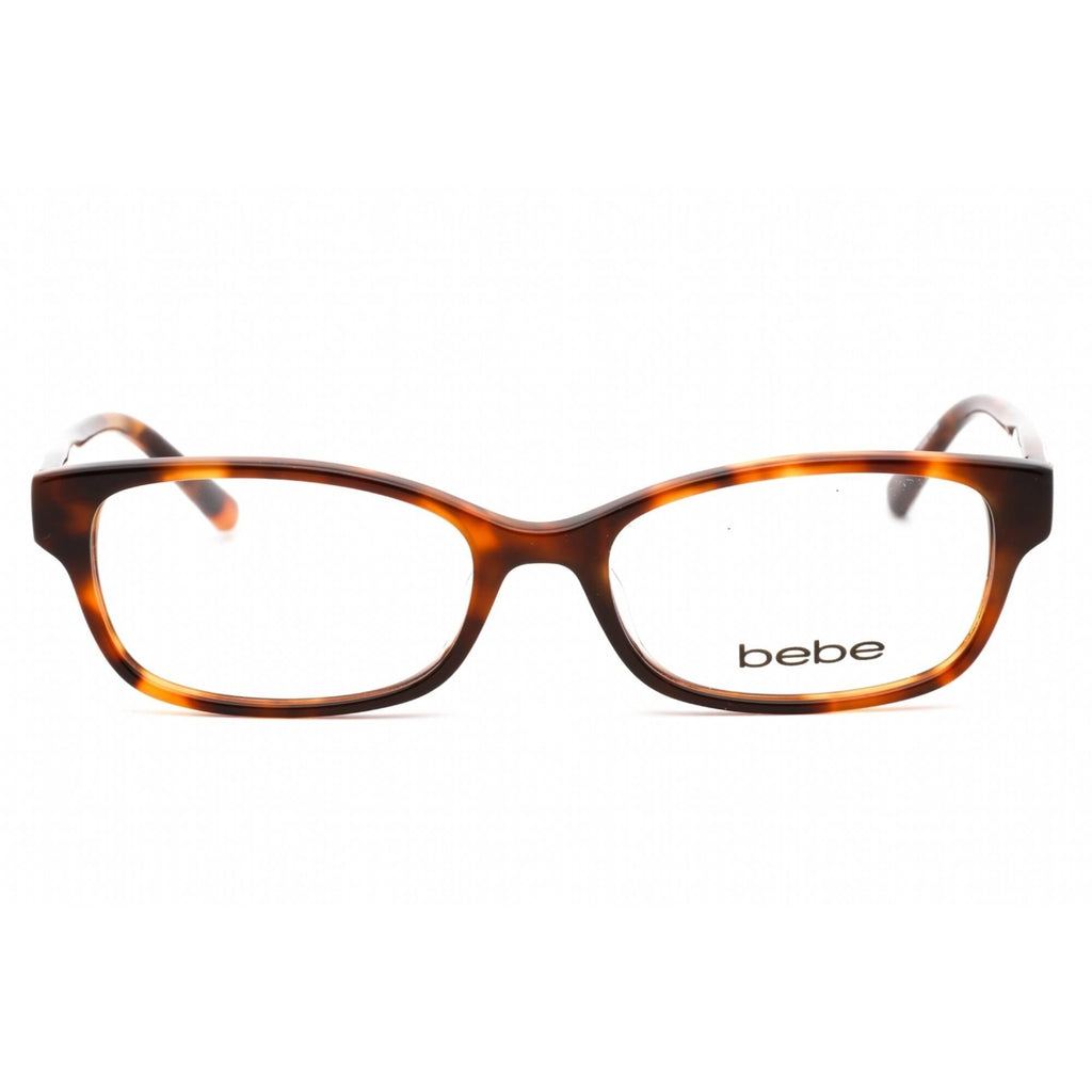 Bebe Women's Eyeglasses - Tortoise Plastic Full Rim Rectangular Frame | BB5183 200
