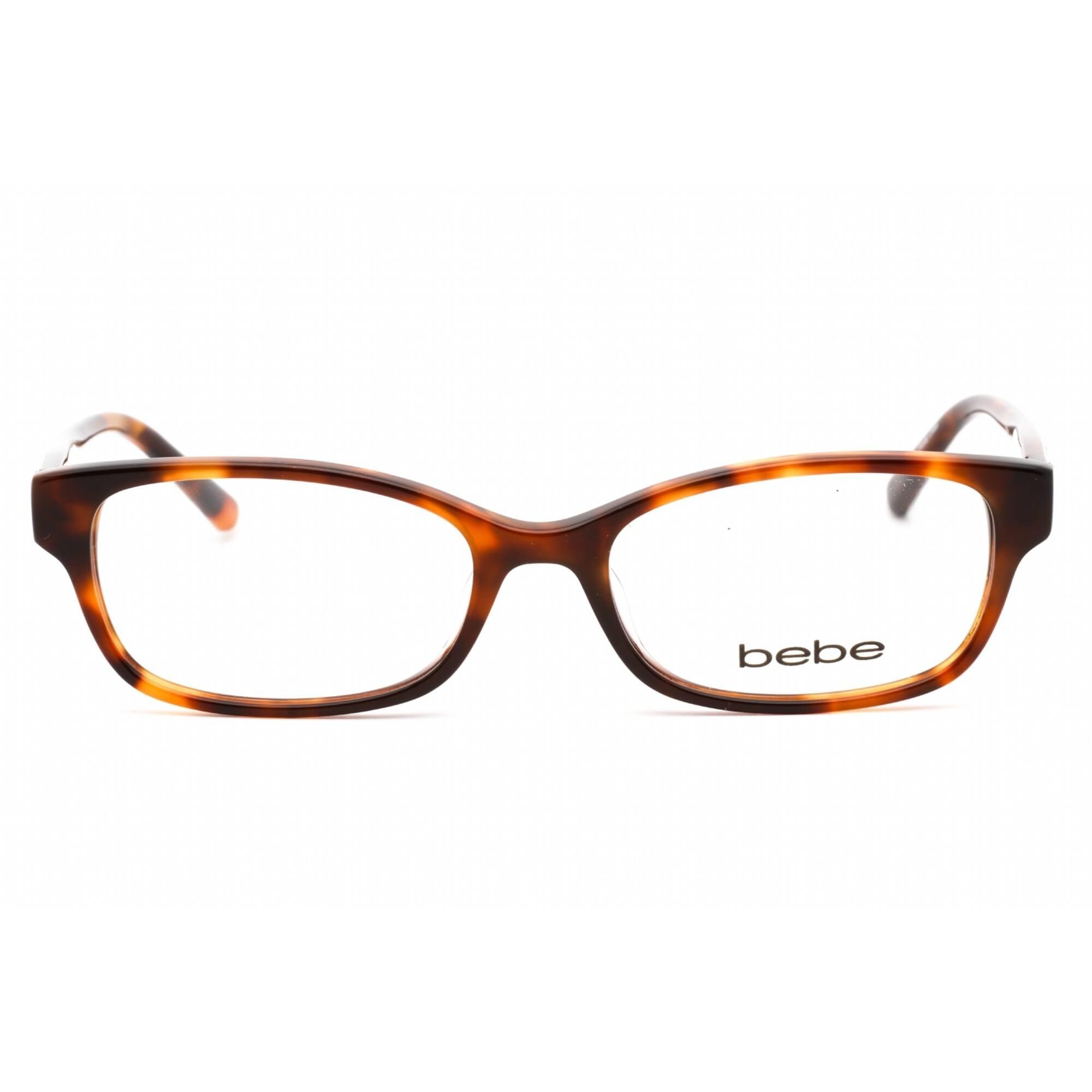 Bebe Women's Eyeglasses - Tortoise Plastic Full Rim Rectangular Frame | BB5183 200