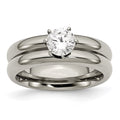 Titanium CZ Ring | TB373