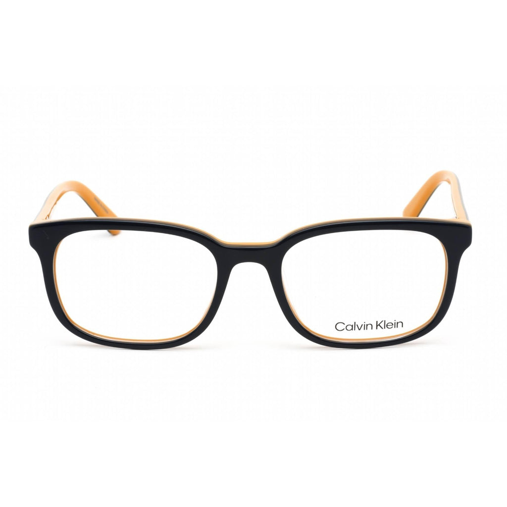Calvin Klein Women's Eyeglasses - Navy/Maize Plastic Rectangular Frame | CK19514 415