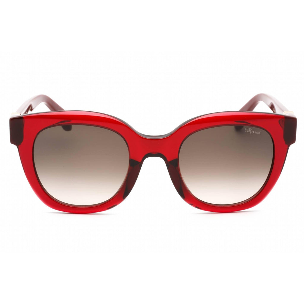 Chopard Women's Sunglasses - Transparent Dark Bordeaux Plastic Oval | SCH335S 0954