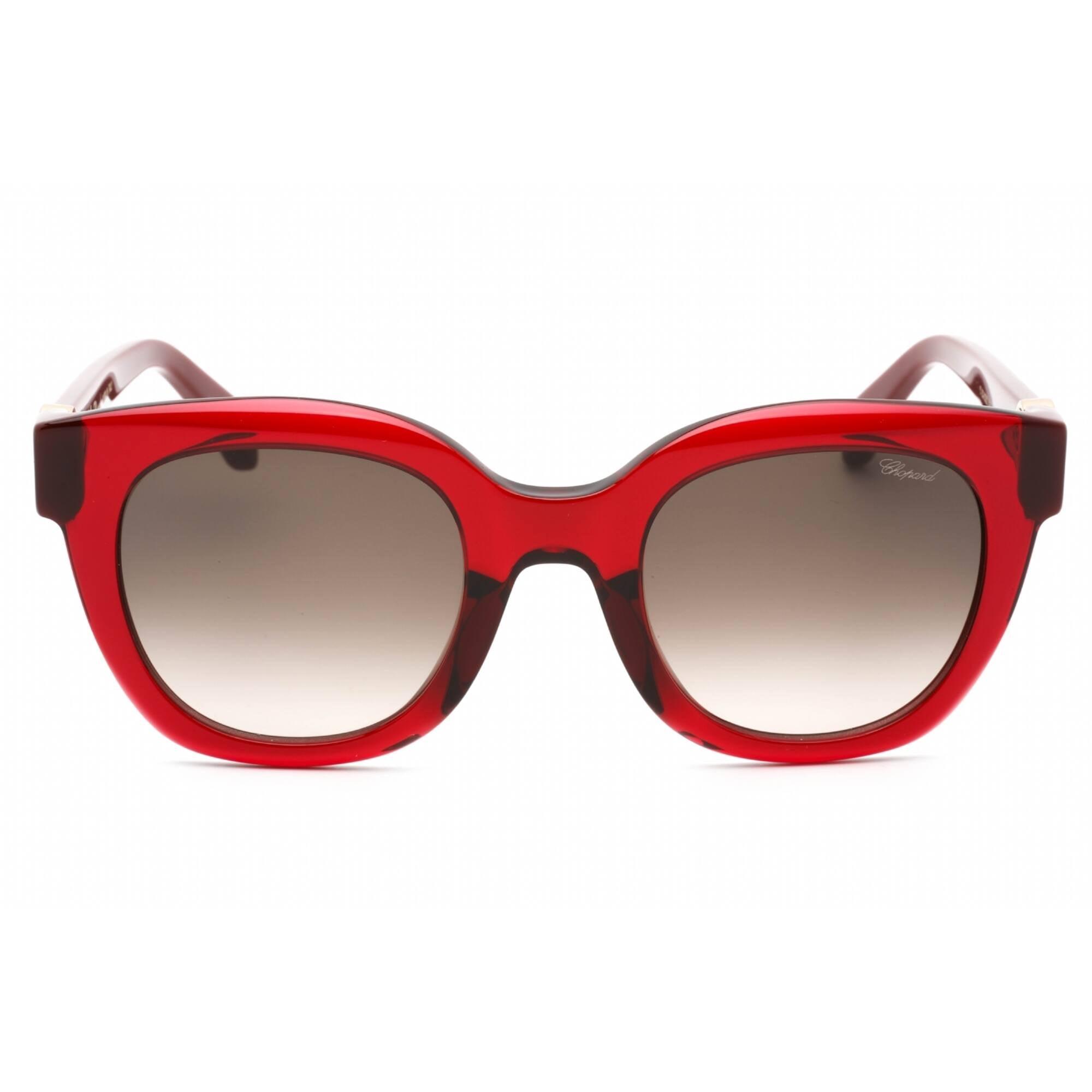 Chopard Women's Sunglasses - Transparent Dark Bordeaux Plastic Oval | SCH335S 0954