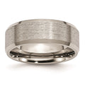 Titanium Beveled Edge 8mm Satin and Brushed Band | TB13