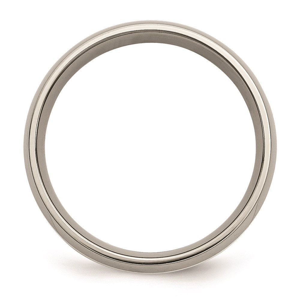 Titanium Sterling Silver Inlay 6mm Polished Band | TB81