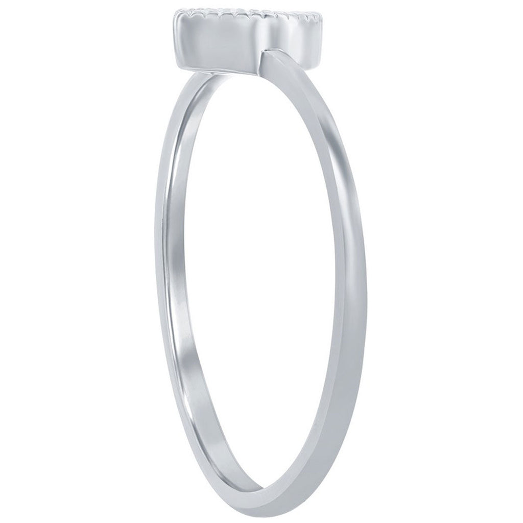 Classic Women's Sterling Silver Marquise CZ Ring - W-2744
