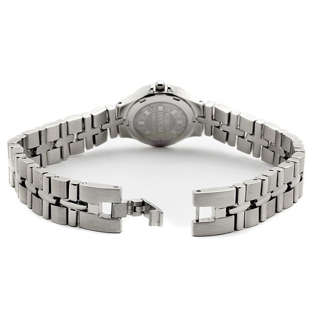 Invicta 0132 Women's Steel Bracelet Swiss Quartz Wildflower Crystal Silver Dial Watch