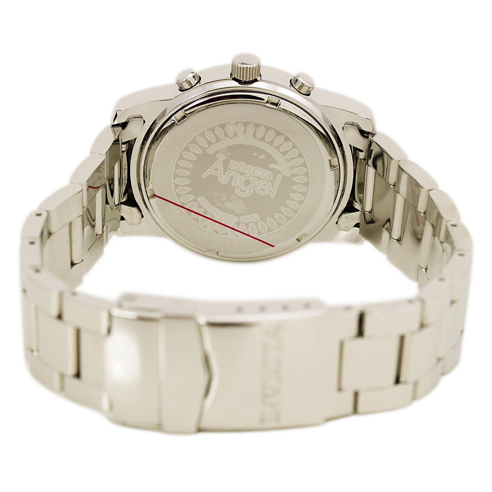 Invicta 0462 Women's Angel Rose Gold Sunray Dial Stainless Steel GMT Watch