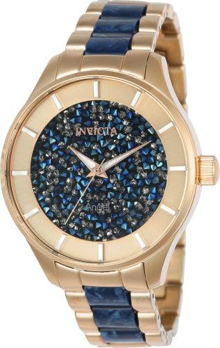 Invicta 24662 Women's Angel Blue Crystal Rose Gold Dial Watch