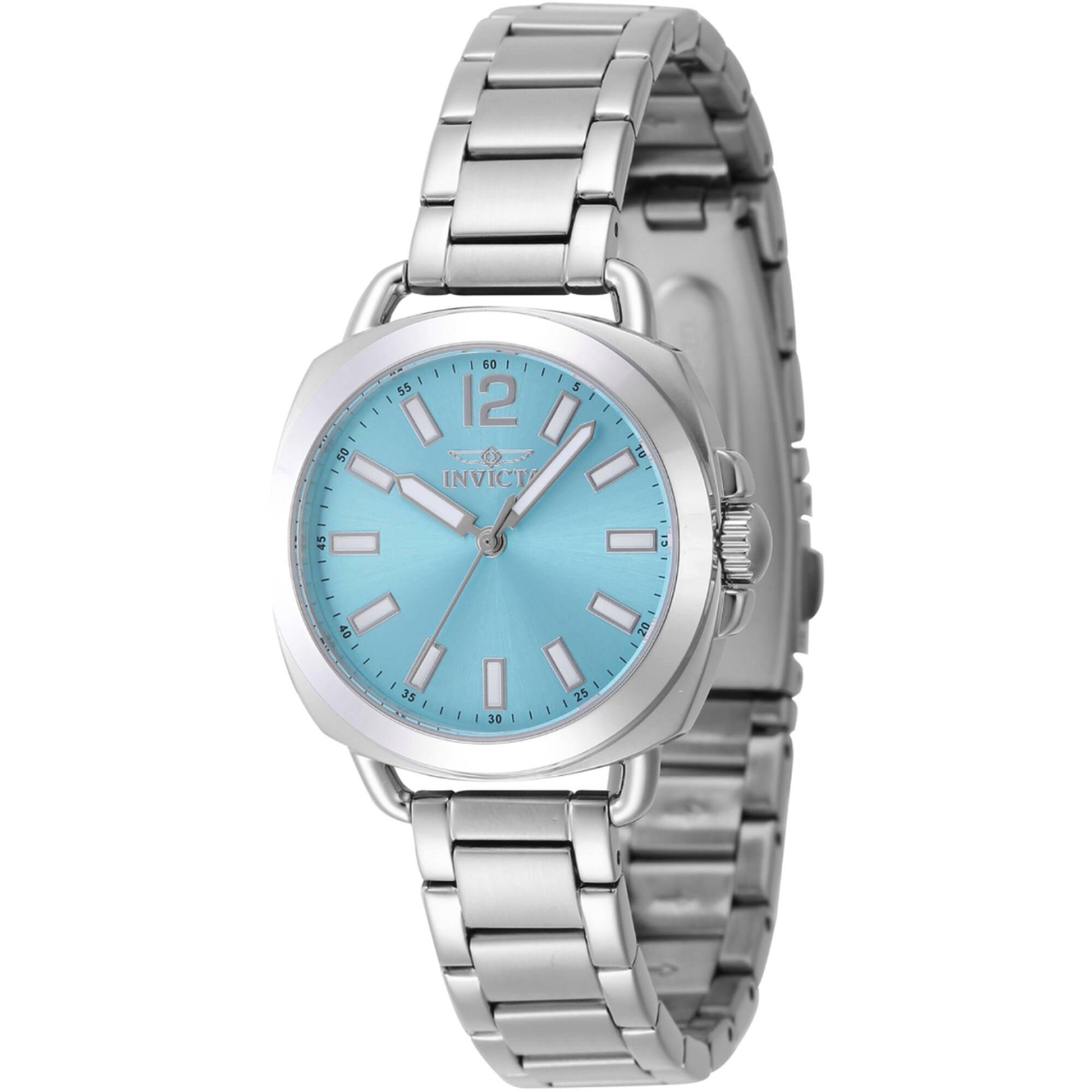 Invicta Women's Quartz Watch - Wildflower Light Blue Dial Silver Tone Bracelet | 47325