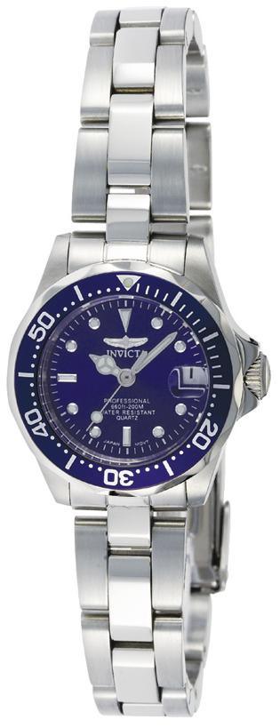 Invicta Women's Stainless Steel Watch - Pro Diver Bracelet Quartz Blue Dial | 9177