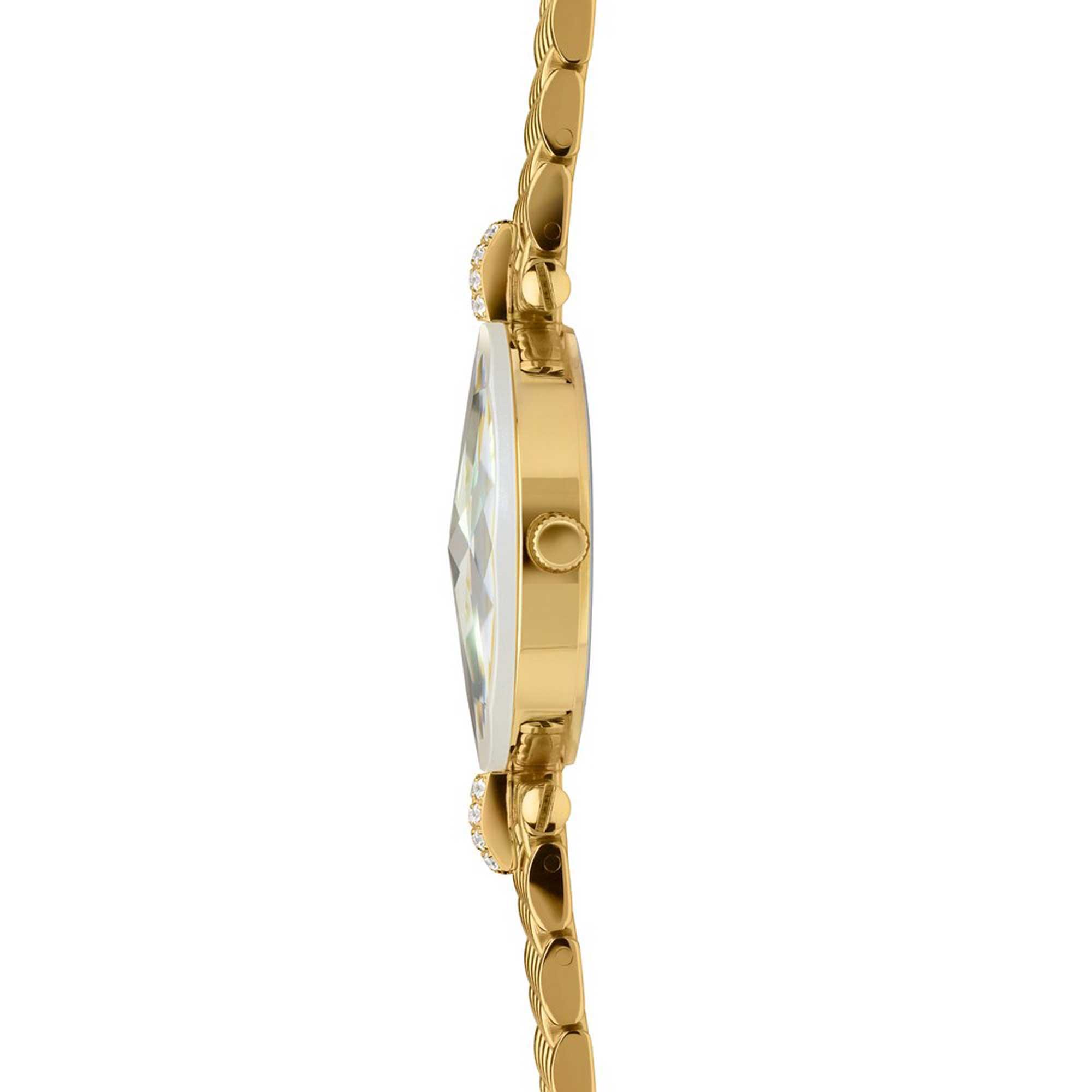 Jowissa Women's Watch - Facet Strass White MOP Dial Yellow Steel Bracelet | J5.633.M