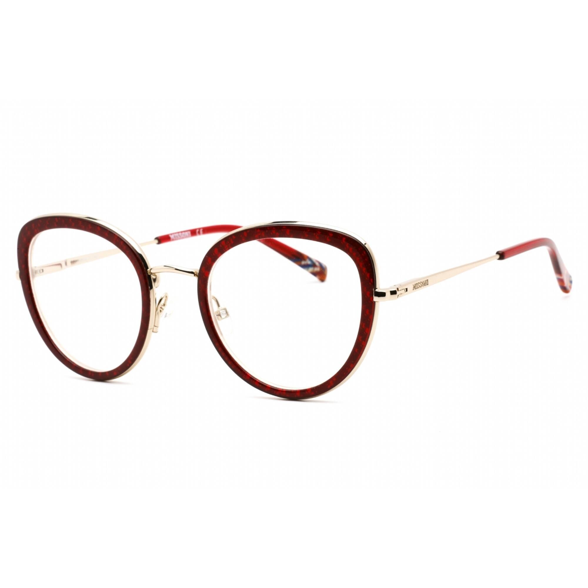 Missoni Women's Eyeglasses - Full Rim Burgundy Metal Cat Eye Frame | MIS 0043 0LHF 00