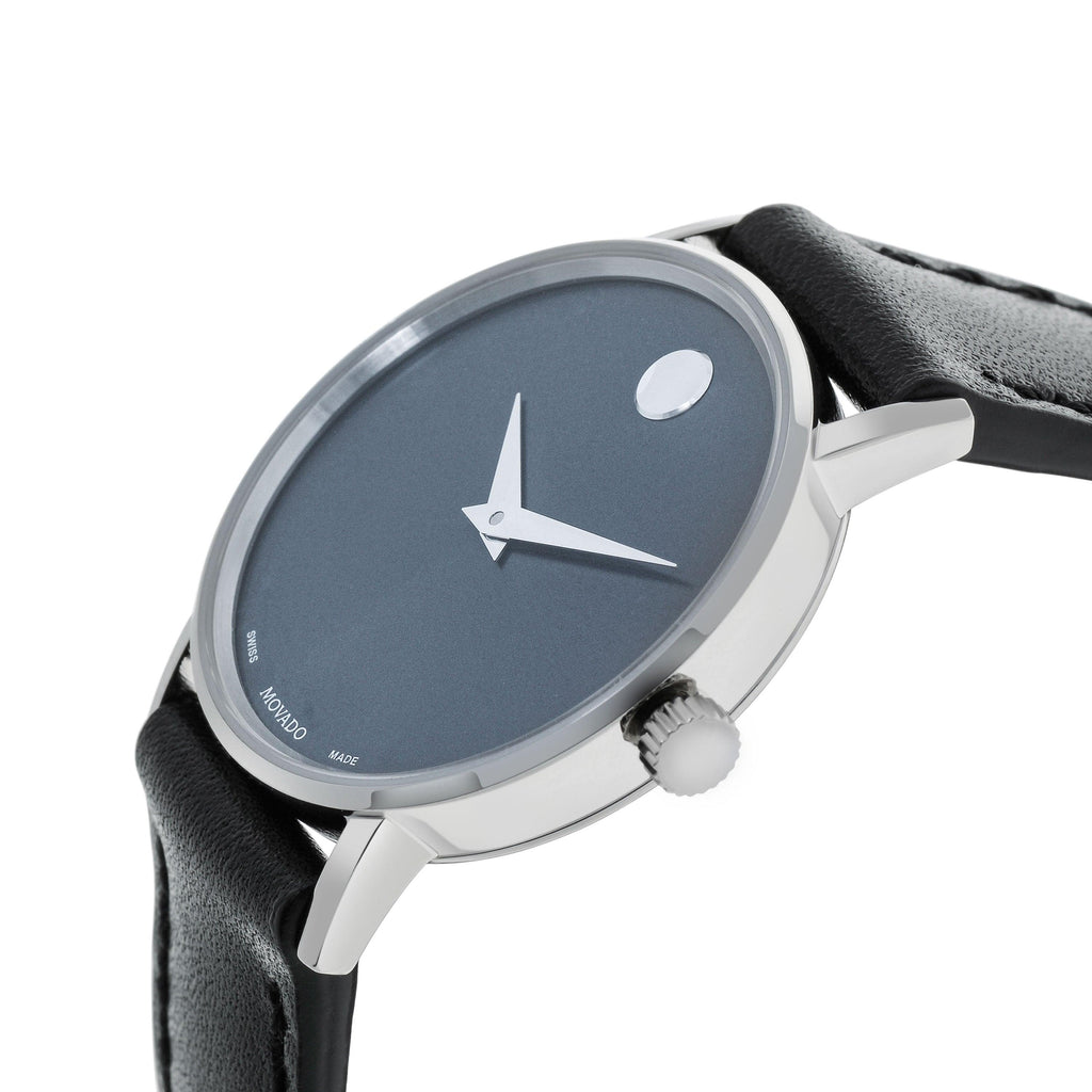 Movado Museum Classic Stainless Steel Blue Dial Women's Quartz Watch 607318
