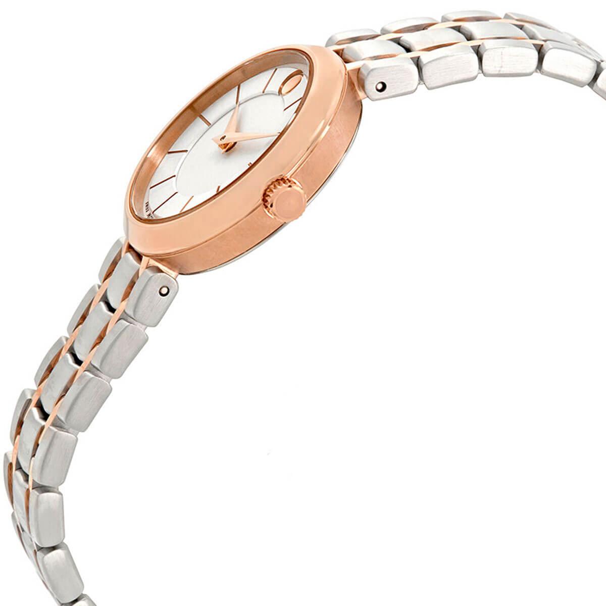 Movado Women's Bracelet Watch - 1881 Quartz Silver Dial Two Tone Steel | 0607099