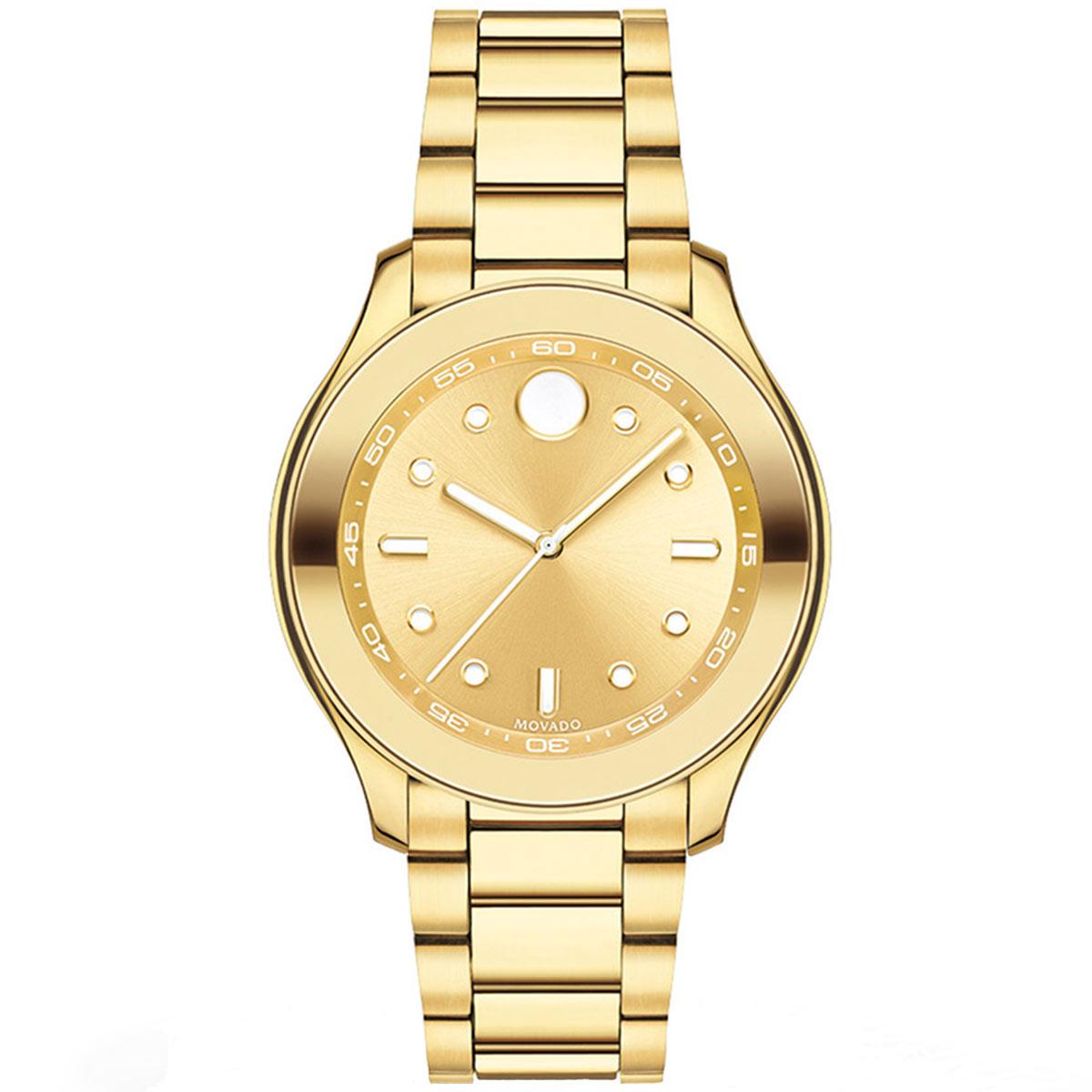Movado Women's Bracelet Watch - Bold Gold Dial Yellow Gold Stainless Steel | 3600416