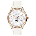 Movado Women's Moon Phase Watch - Heritage MOP Dial White Leather Strap | 3650073